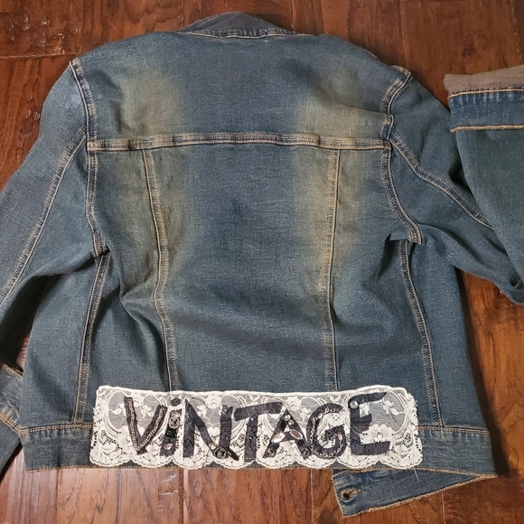 Planet Funk Vintage denim jacket size 2 - Picture 4 of 6